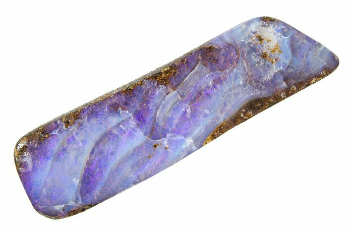 Glowing Polished Boulder Opal Specimen - Queensland, Australia #381795